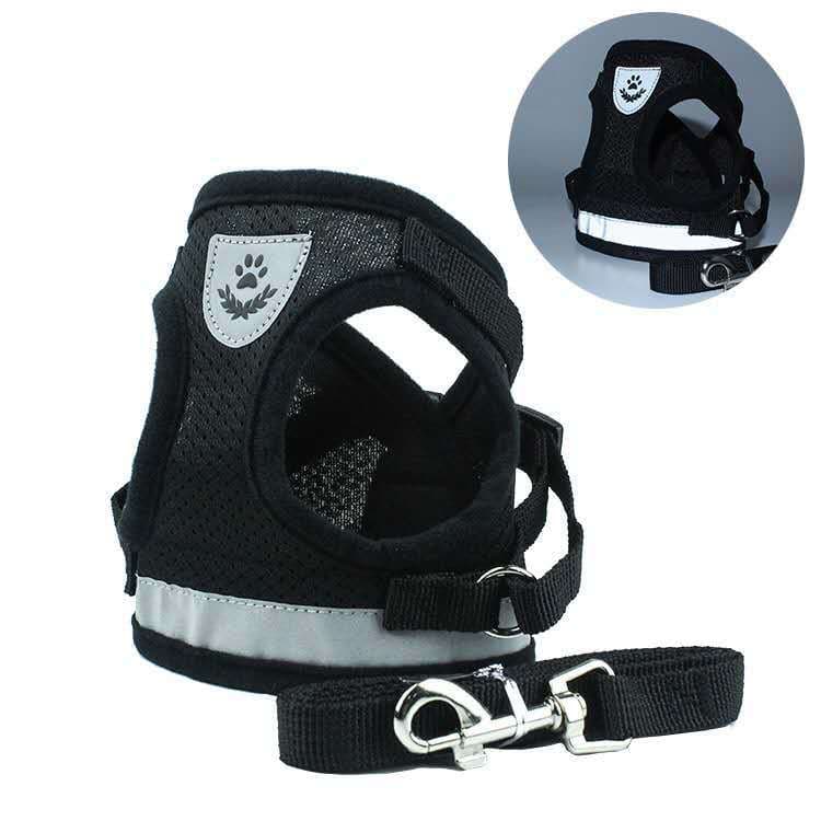 Reflective Vest Harness + Leash Set
