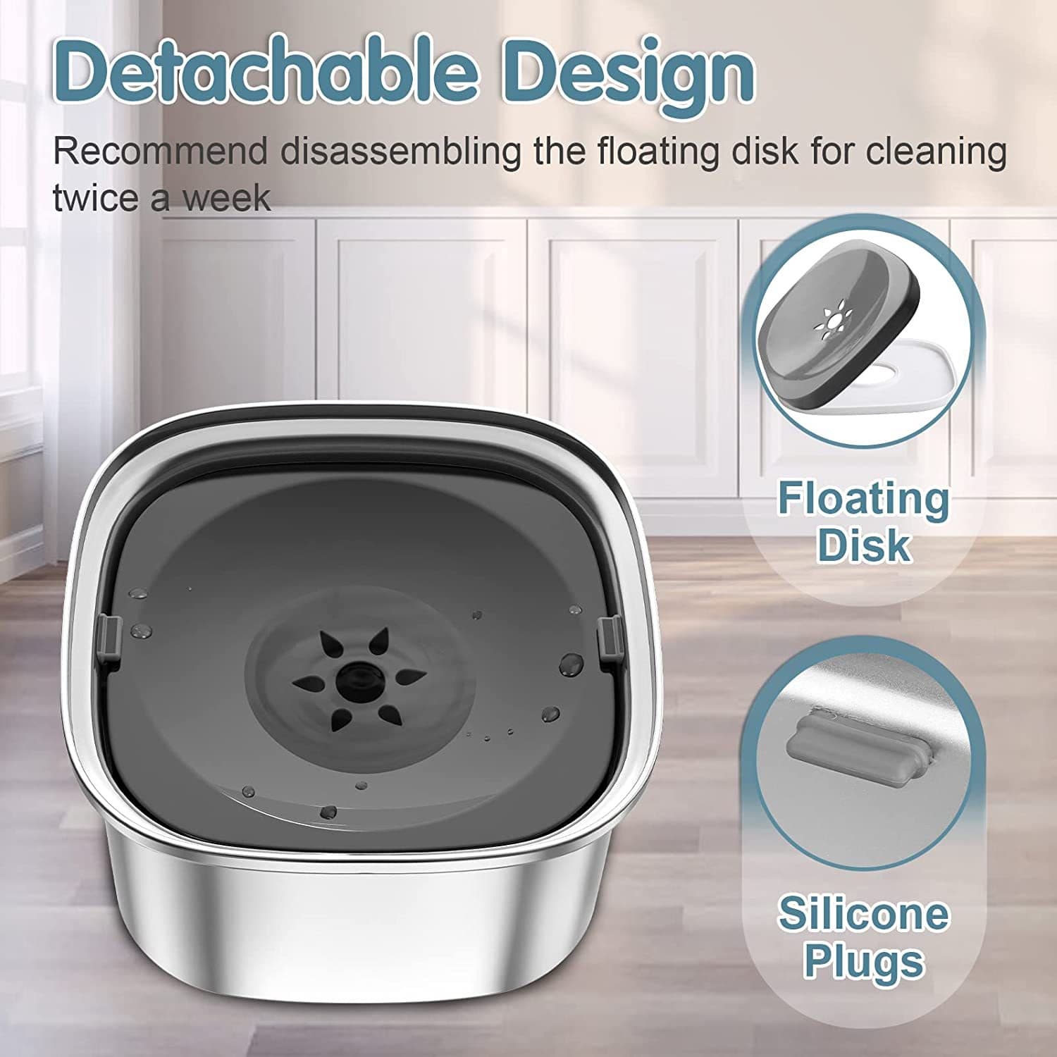 Stainless Steel Floating Water Bowl view 3