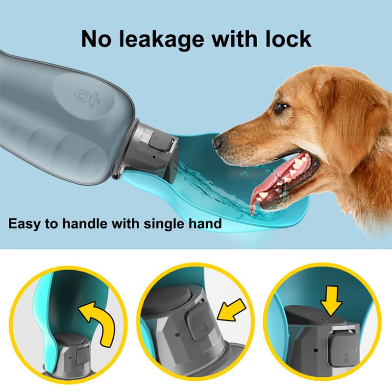 800ml Portable Dog Water Bottle — Leakproof view 2
