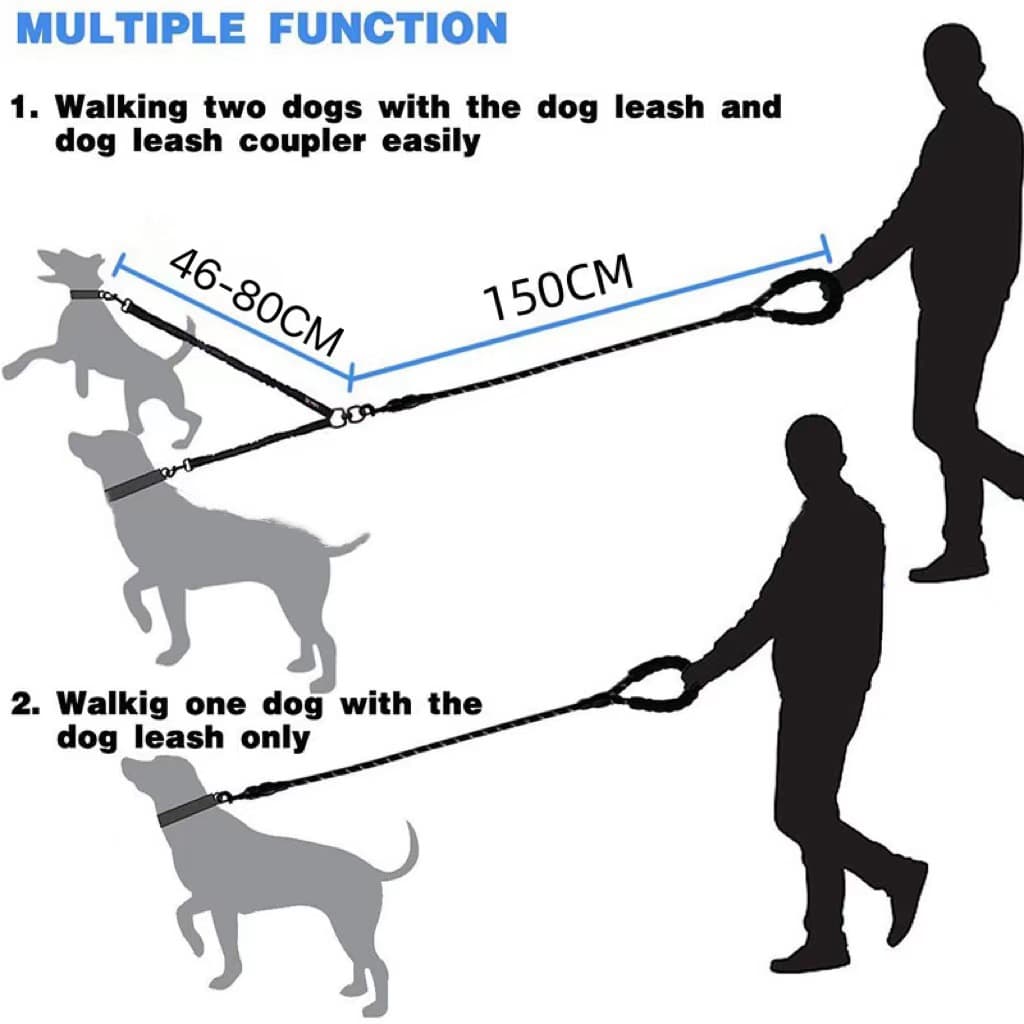 Double Dog Retractable Leash — Walk Two Dogs view 2
